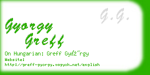 gyorgy greff business card